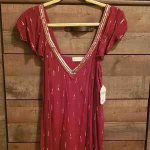 NEW Altar'd State Burgundy Deenie Dress